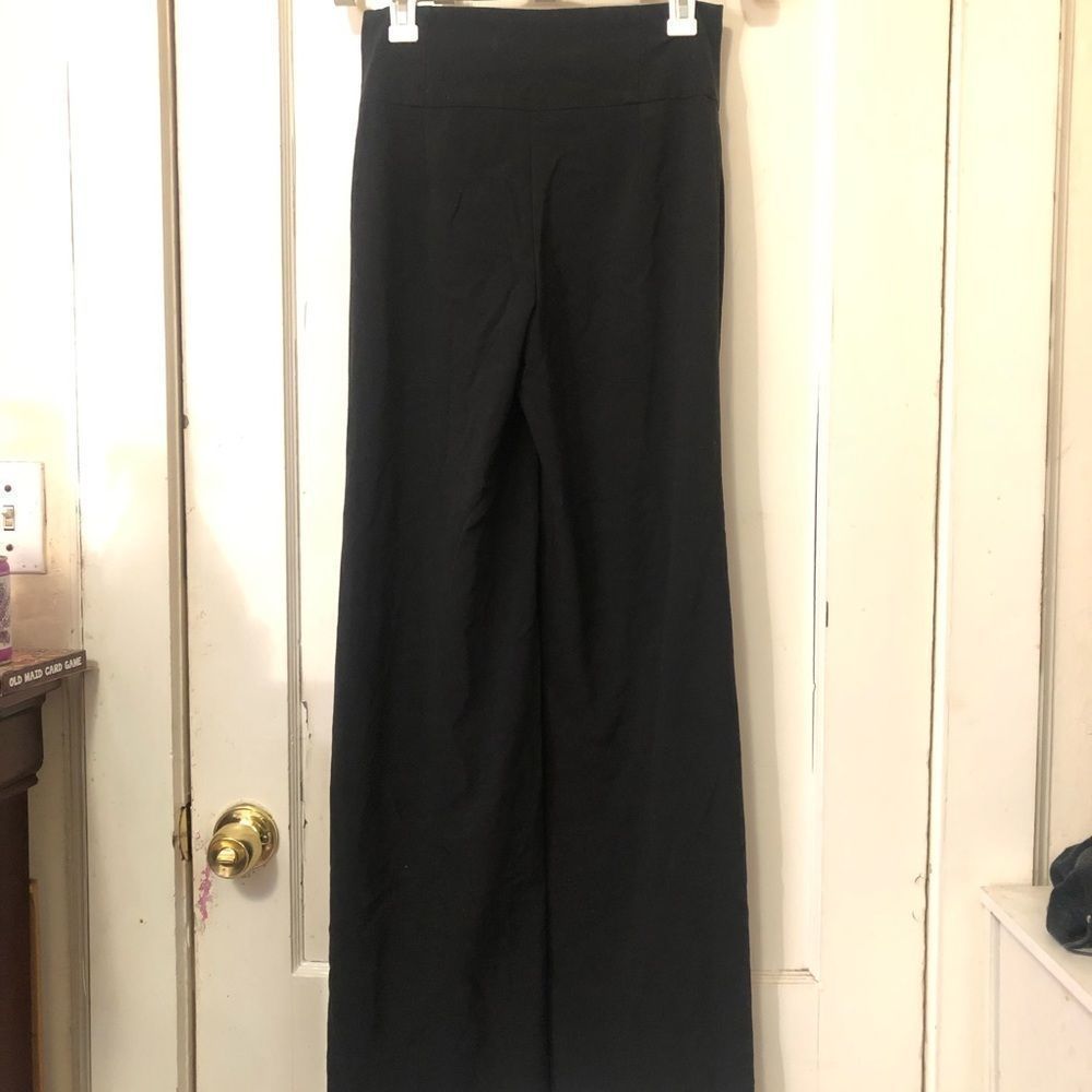 Wide leg belt black pants size M